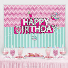 Lofaris Shiny Candy Sweet Princess Happy Birthday Backdrop