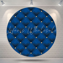 Lofaris Simple Blue Royal Texture Circle Backdrop For Party