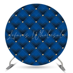 Lofaris Simple Blue Royal Texture Circle Backdrop For Party