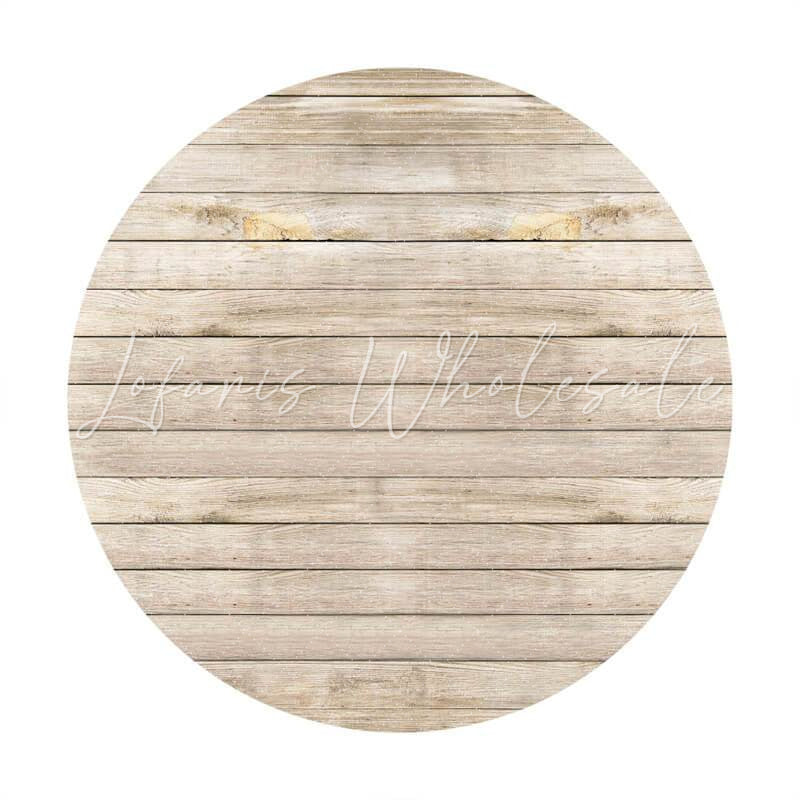 Lofaris Simple Custom Circle Wood Baby Shower Backdrop For Boy
