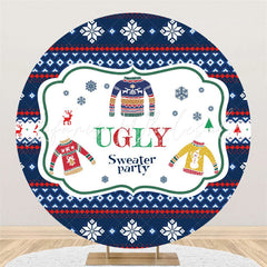 Lofaris Snowflake And Sweater Happy Birthday Circle Backdrop
