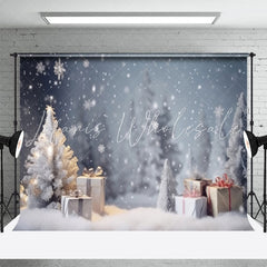 Lofaris Snowflake Gift Boxs Xmas Trees Christmas Backdrop