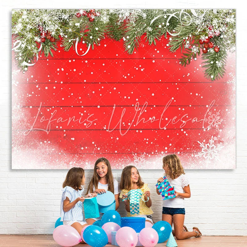 Lofaris Snowy And Pleasant Christmas Tree Backdrop For Party