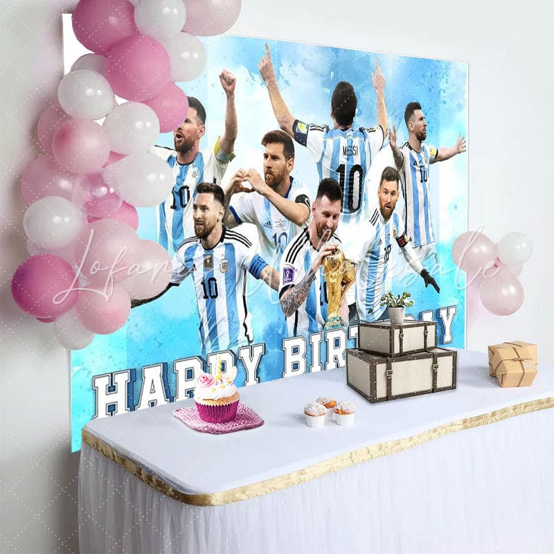 Soccer Themed Sports Birthday Party Photobooth Backdrop For Fans