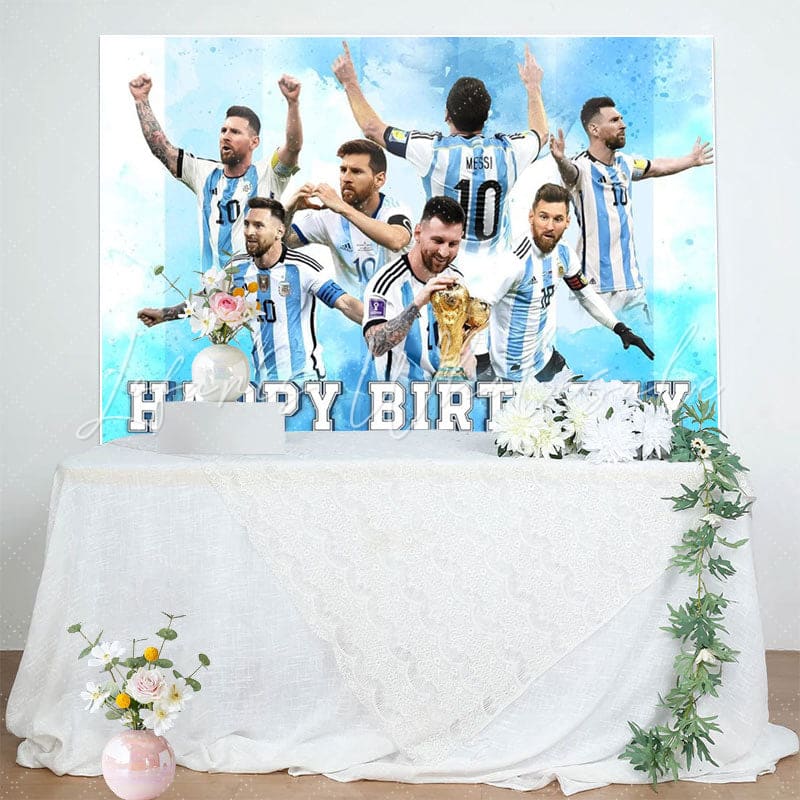 Soccer Themed Sports Birthday Party Photobooth Backdrop For Fans