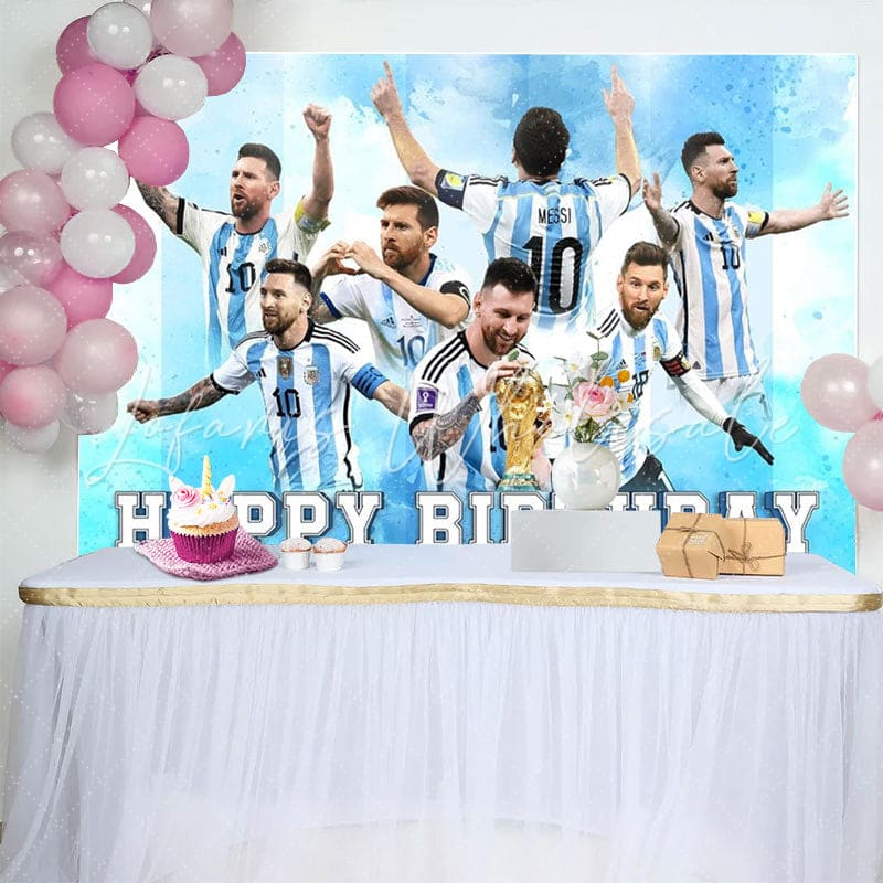 Soccer Themed Sports Birthday Party Photobooth Backdrop For Fans