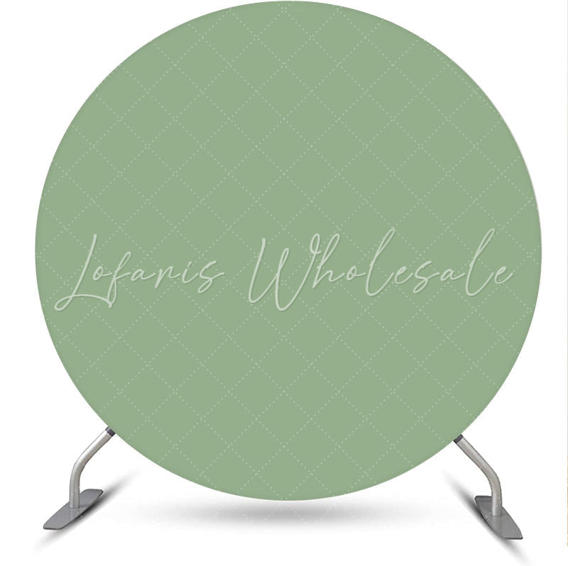 Lofaris Solid Light Green Simple Round Backdrop For Birthday