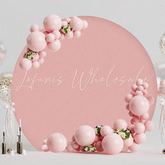 Solid Pink Elegant Round Backdrop For Stylish And Chic Decor