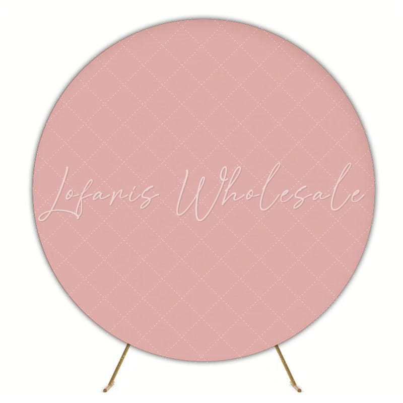 Solid Pink Elegant Round Backdrop For Stylish And Chic Decor
