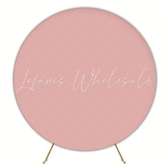 Solid Pink Elegant Round Backdrop For Stylish And Chic Decor