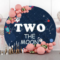Lofaris Space Astronaut Boy 2nd Birthday Round Backdrop