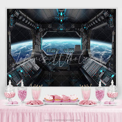 Lofaris Spaceship Science Fiction Photo Birthday Backdrop