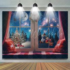 Lofaris Sparkling Christmas Tree With Santa Claus Over Night