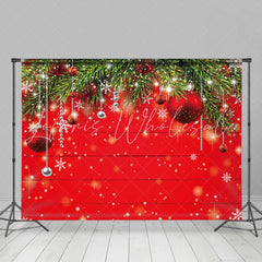 Lofaris Strings Of Silver Beads With Christmas Tree Backdrop