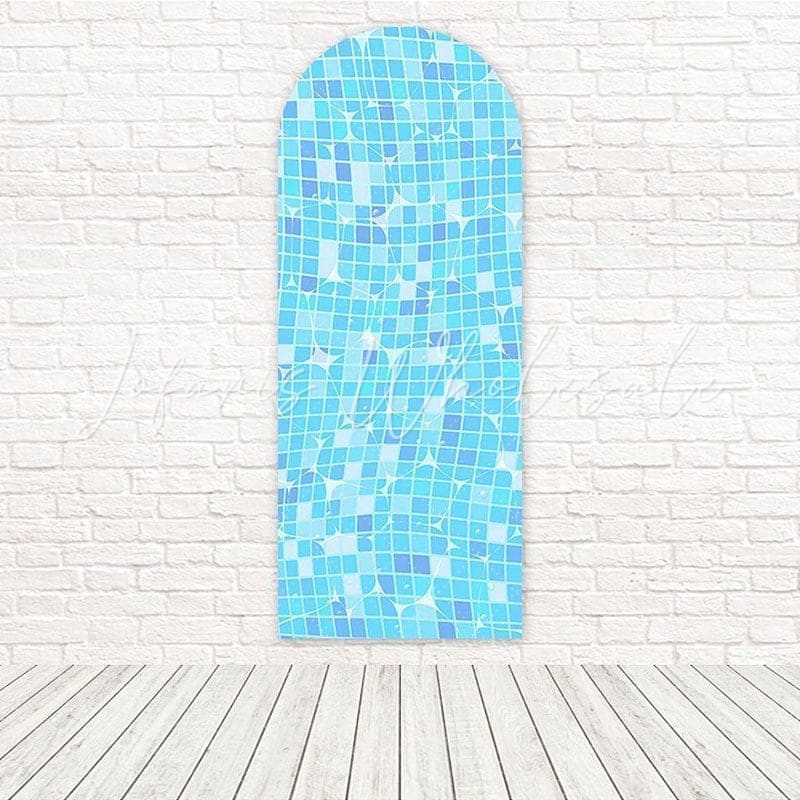 Summer Swimming Pool Water Splash Arch Backdrop For Backyard Event