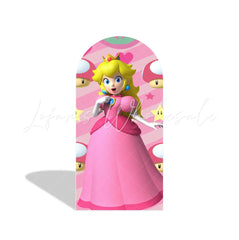 Supper Mario Princess Happy Birthday Party Arch Backdrop Wall Cloth Cover