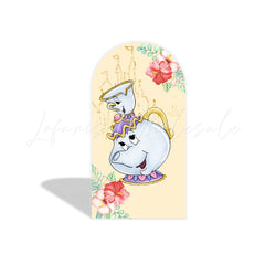 The Beauty And Beast Theme Birthday Party Arch Backdrop Wall Cloth Cover