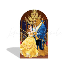 The Beauty And The Beast Birthday Baby Shower Party Ground Arch Backdrop Wall Cloth Cover