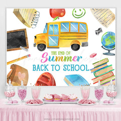 Lofaris The End Of Summer Back To School Party Backdrop Banner