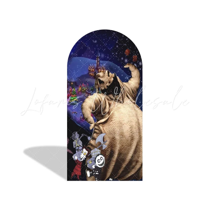 The Night Before Christmas Birthday Party Arch Backdrop Wall Cloth Cover