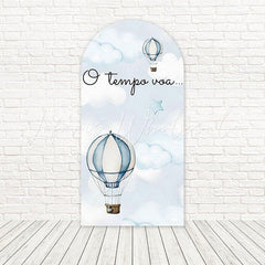 Time Flies Hot Air Balloon Arch Backdrop for Fun Event Decor