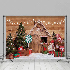 Lofaris Toy Doll Gifts Wood Door And Window Chrismas Backdrop