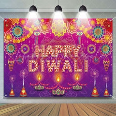 Lofaris Tradition Floral Pattern Light Party Diwali Backdrop