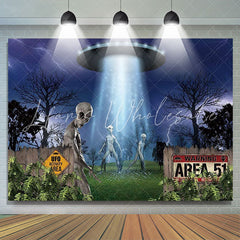 Lofaris UFO Alien Spaceship Science Birthday Party Backdrop For Boy