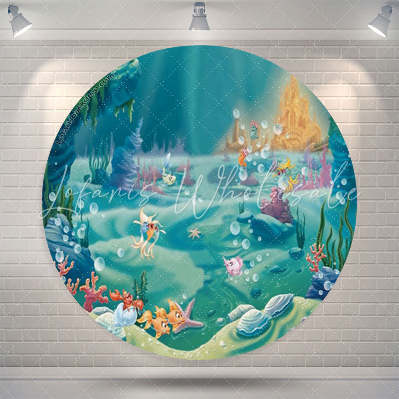 Lofaris Undersea Castle Bubble Circle Backdrop For Birthday