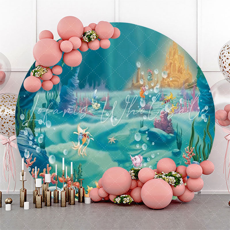 Lofaris Undersea Castle Bubble Circle Backdrop For Birthday