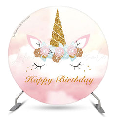 Lofaris Unicorn Round Backdrop Cover For Birthday Party