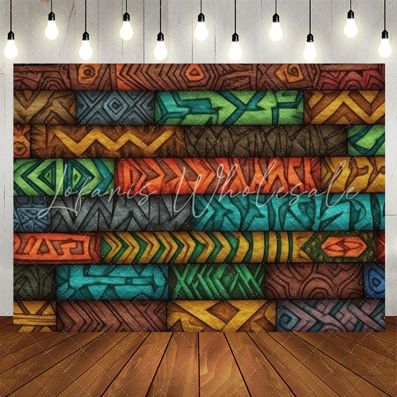 Lofaris Unique African Tribe Patterns Birthday Backdrop