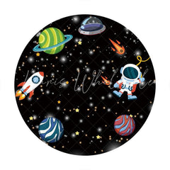 Lofaris Universe And Star Custom Circle Baby Shower Backdrop