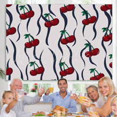 Lofaris Vintage Tile Pattern Cherry Backdrop For Birthday Party