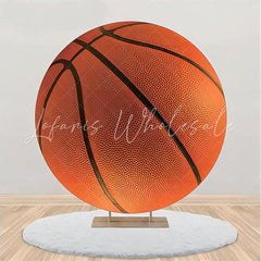Lofaris Vivid Basketball Simple Round Backdrop For Birthday