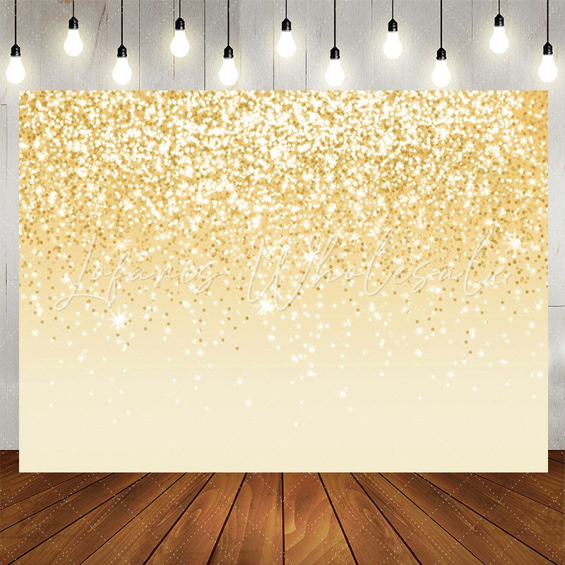 Lofaris Voguish Golden Glitter Glisten Birthday Backdrop