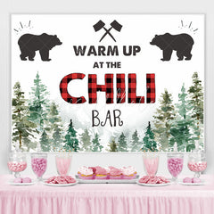 Lofaris Warm Up At The Chili Bar Pine forest Winter Backdrop