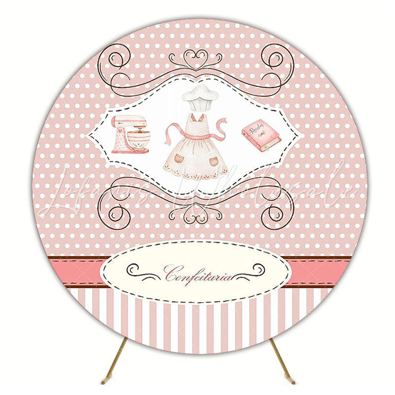 Watercolor Confectionery Round Backdrop for Sweet Celebration