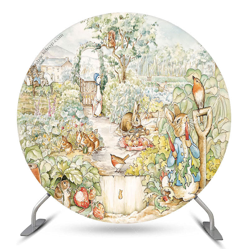 Lofaris Watercolor Painting Animals Safari Birthday Backdrops