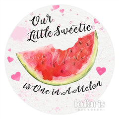 Lofaris Watermelon Pink Love Circle 1st Birthday Backdrop