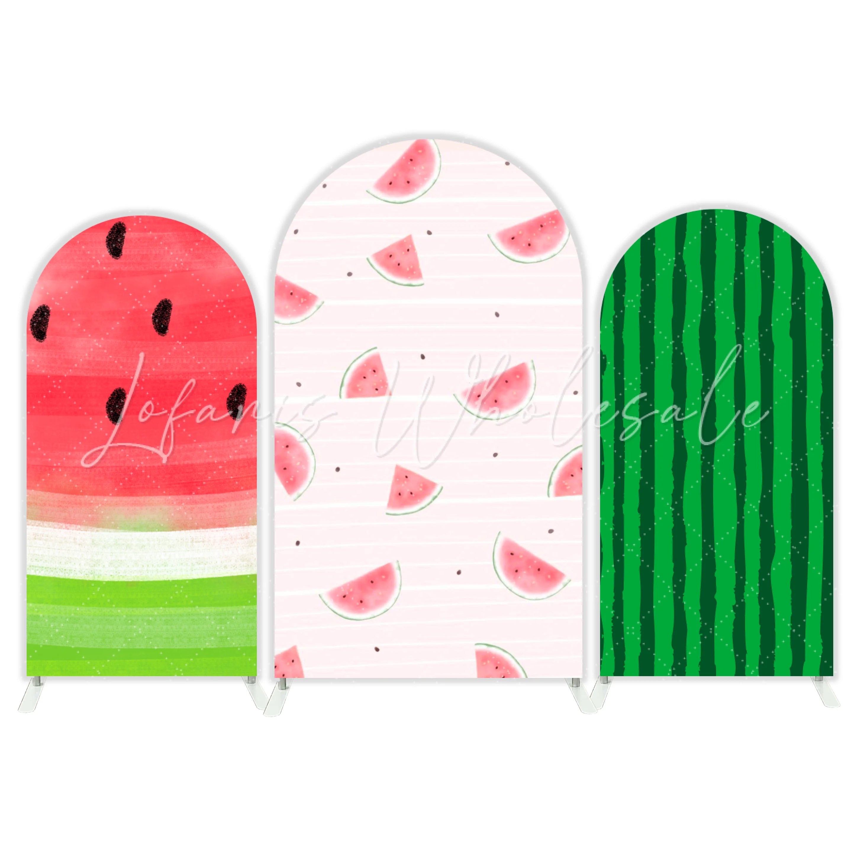 Watermelon Theme Happy Birthday Party Arch Backdrop Wall Cloth Cover