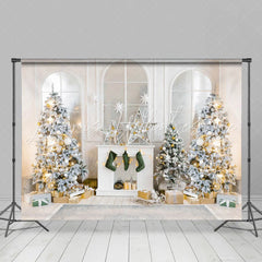 Lofaris White House Merry Christmas With Stock Star Backdrop