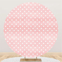 Lofaris White Love Round Pink Happy Birthday Backdrop For Girl