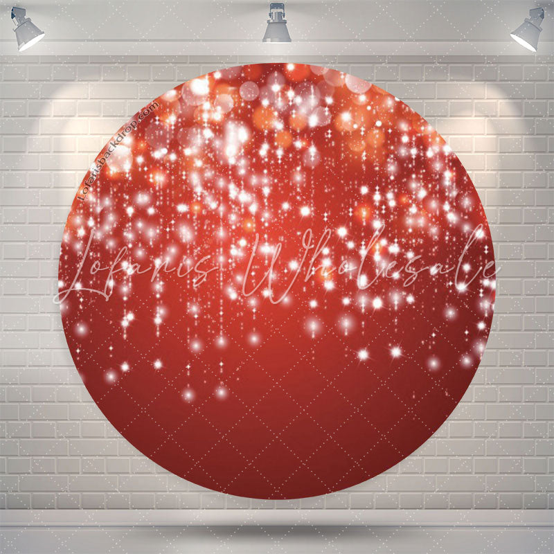Lofaris White Strings Red Bokeh Circle Backdrop For Birthday