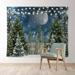 Lofaris Winter Christmas Tree Glitter Spot Photoshoot Backdrop for Kids